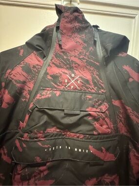 DOPE Black & Burgundy Snowboard Jacket